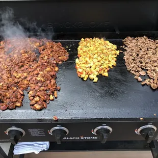 Al pastor, polo, and steak