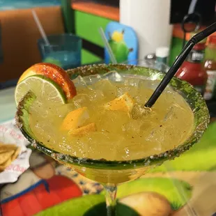 "House" margarita - made with fresh orange juice