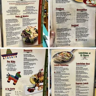 Menu, pages 5-8