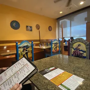 Tables to the right when you enter