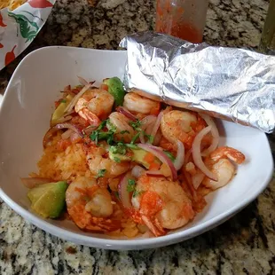 Camarones al mojo de ajo!