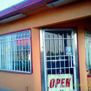 the front of the restaurant