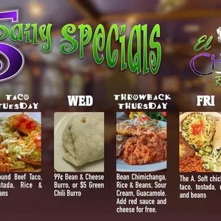 Lunch specials Menu