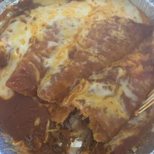 Shredded Beef Enchiladas