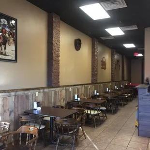 the interior of a mexican restaurant