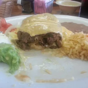 The beef fajitas chimichanga is excellent