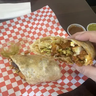 Chorizo burrito is fire !
