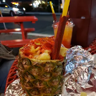 Pineapple with chamoy