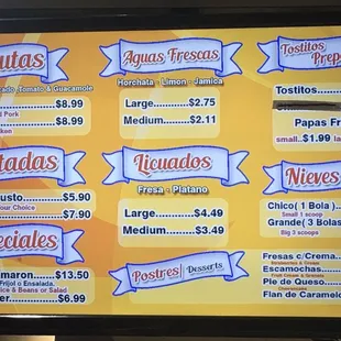 El Chavo menu