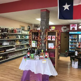 a display of liquor