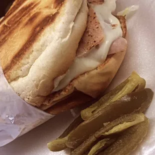 Ham and cheese torta