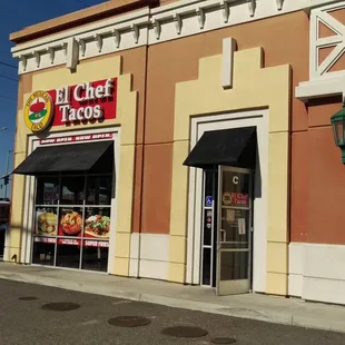 The entrance of the restaurant