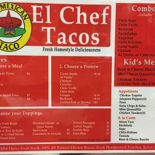 Their menu in a nut shell.