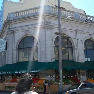 a woman walking down the street