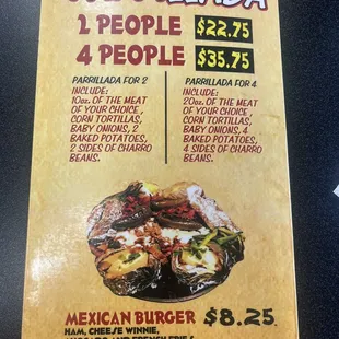 Menu page 1