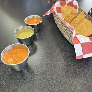 Chips and 3 salsas!
