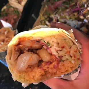 El diablo shrimp burrito