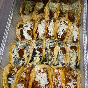 So yummy! Variety of Tacos For a catering order