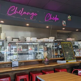 a view of the counter area