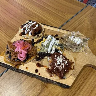 Taco Sampler - all of them so damn good and good variety of meats to try.