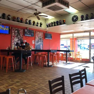 the interior of a mexican restaurant
