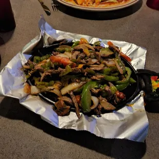 Steak Fajitas Deep Dish Style