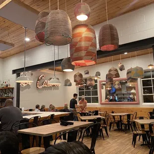 the interior of the restaurant