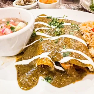 Chicken Tinga with Verde Sauce ($15)
