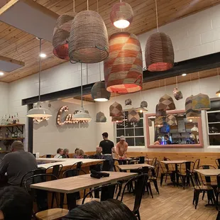 the interior of the restaurant