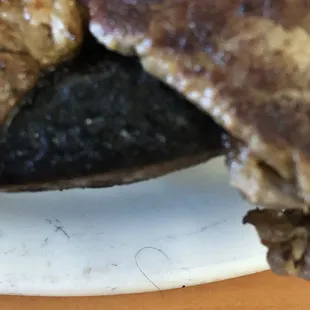 Hair on the plate of el molcajete regular