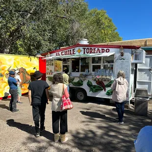 People waiting their turn