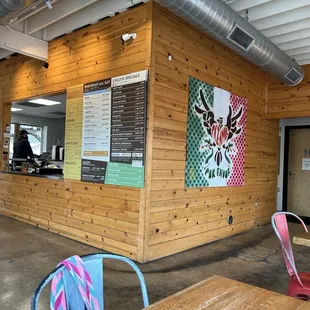 the inside of a restaurant