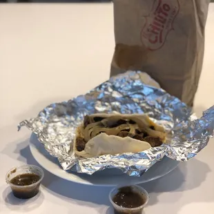 CARNE ASADA grilled steak, fajita spices, grilled onion-filled with lots of beef-plated at home