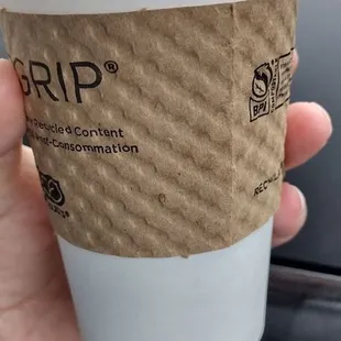 When I got my coffee this morning it felt like there was nothing in it. That was because it was filled with 80 percent of foam!.