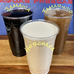 Homemade aguas frescas