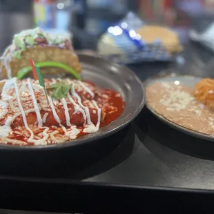 Taco Dorado and Enchilada Plate