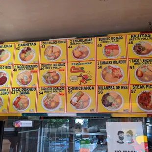 Menu part 2, May 2021