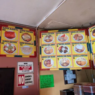 Menu part 1, May 2021