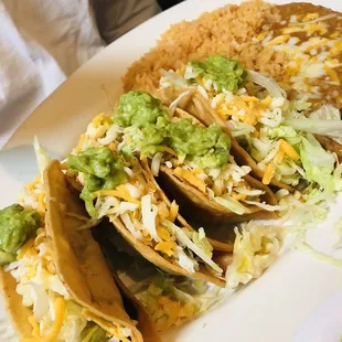 a plate of mexican food