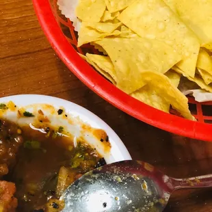 a bowl of tortilla and a bowl of tortillas