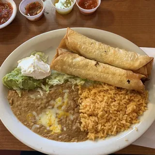 Egg beans and Cheese Inside Burrito