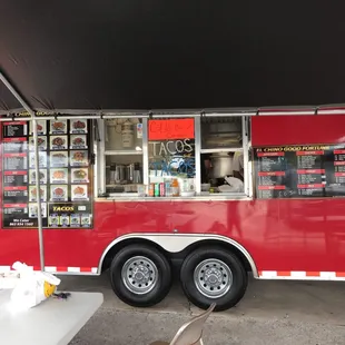 a red food truck