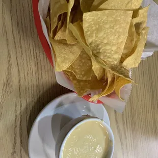 Chips &amp; Queso $7