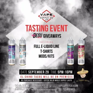 Catering event for Las Vegas Premier vape shop!