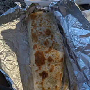 Been and cheese buritto