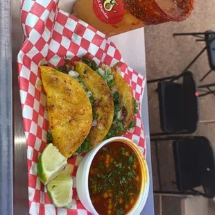Quesabirria combo and pina loca
