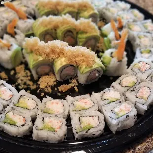 a plate of sushi