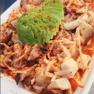 a close up of a plate of food