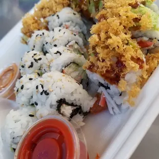 California roll and crunchyroll