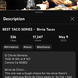 Screenshot with description from Mexi Papa Adventures on YouTube.